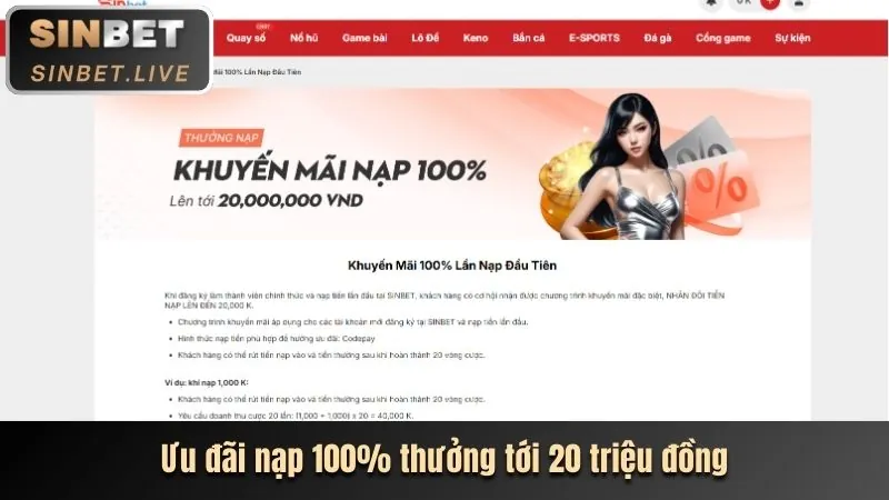 Thưởng nạp hàng ngày biz88v1